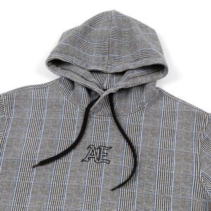 American Eagle Sweatshirt Mens Medium Glen Plaid Hoodie EUC‎